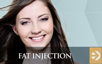Fat injection banner with a female model