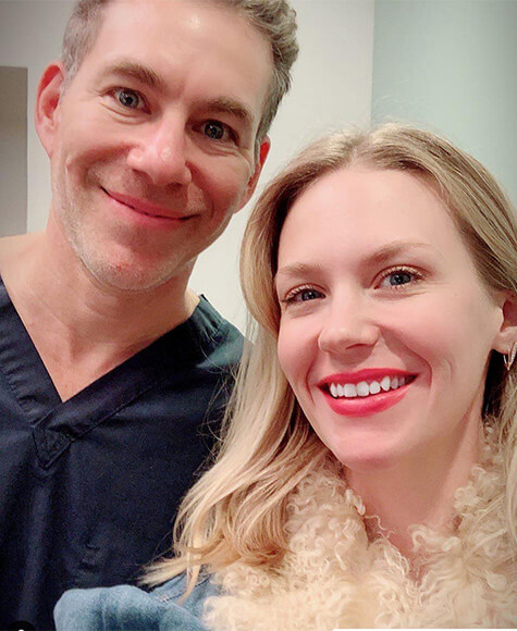 January Jones with Dr. Diamond