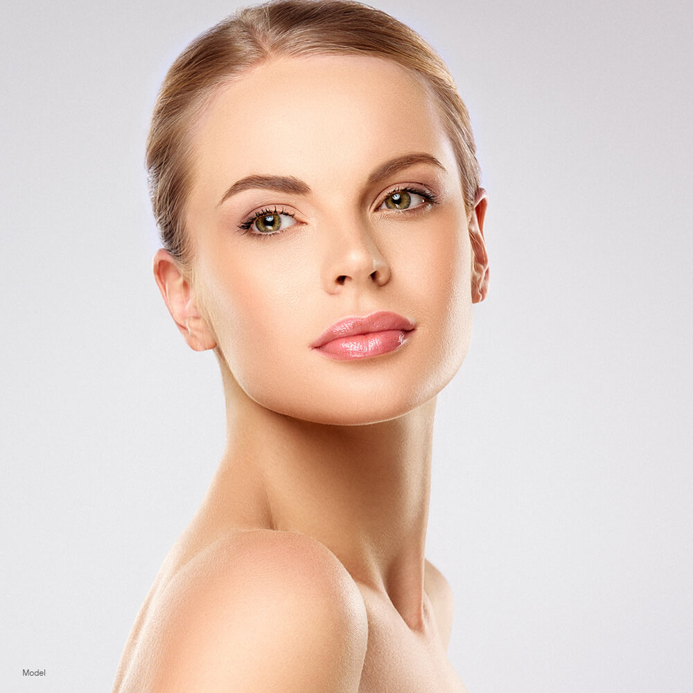Woman with sharp jaw