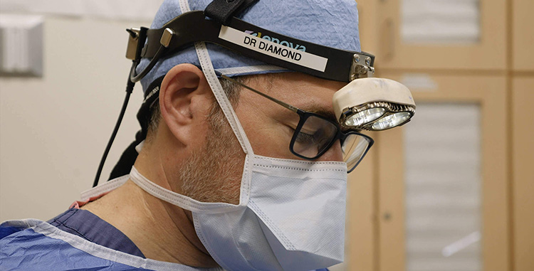 Dr. Jason B. Diamond in surgery