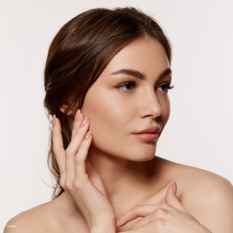 Beautiful woman with dark hair