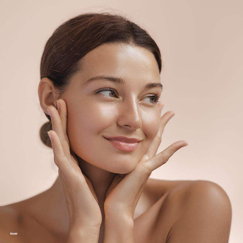 Young woman looking to her side