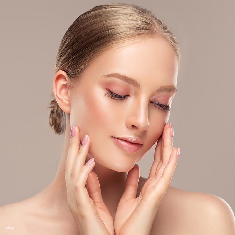 Woman with glowing skin