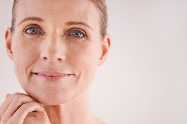 close up of a female face
