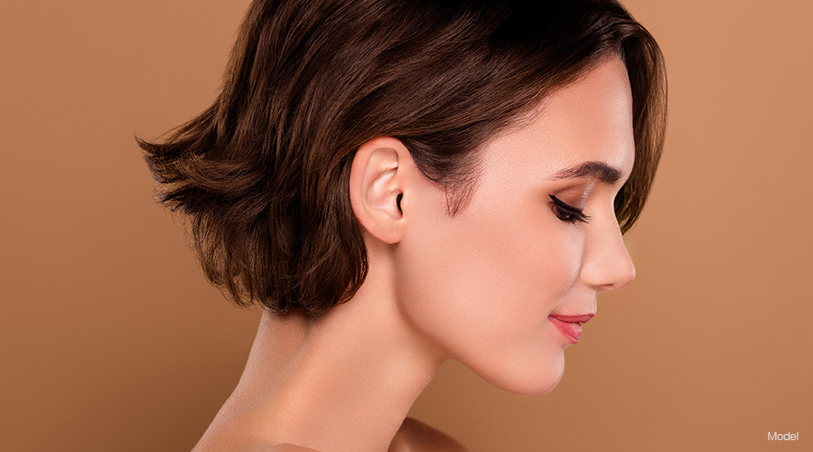 Profile of a young woman